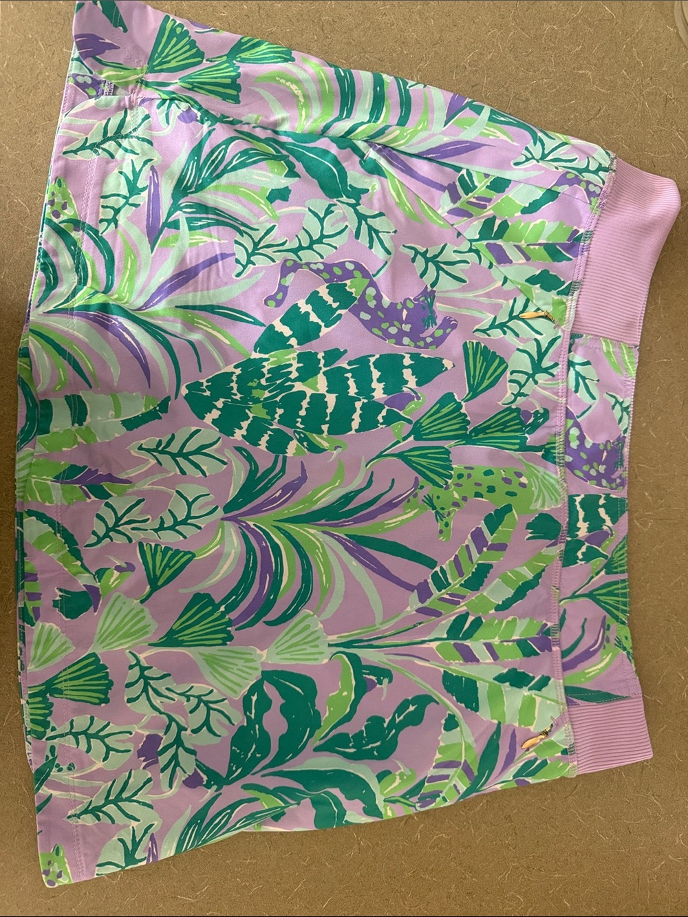 Women’s Lavender Tropical Print Skort